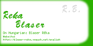 reka blaser business card